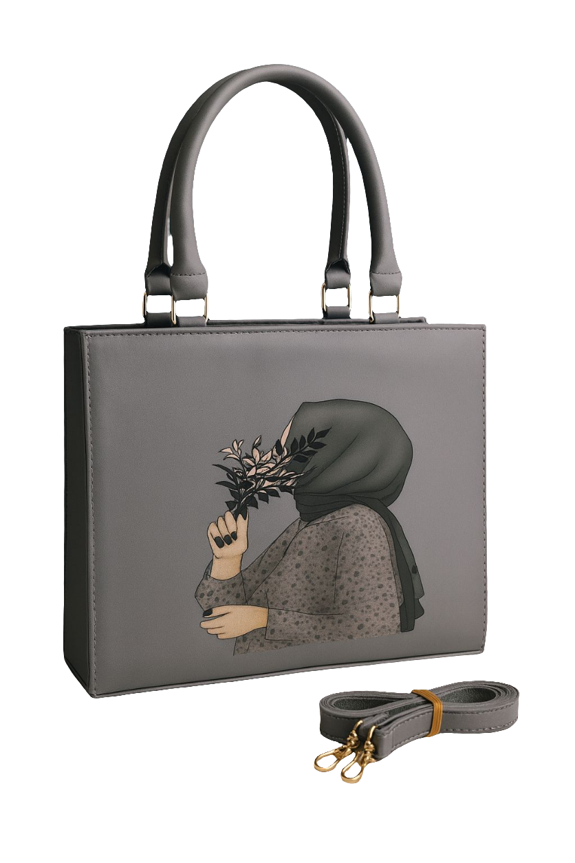 Trending Hijab Girl Tote Bag – With Long Belt