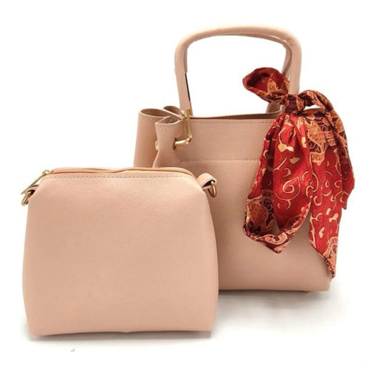 Skin PU Leather Women's Handbag Set – 2 Pcs | Top Handle Purse with Pouch (Copy)