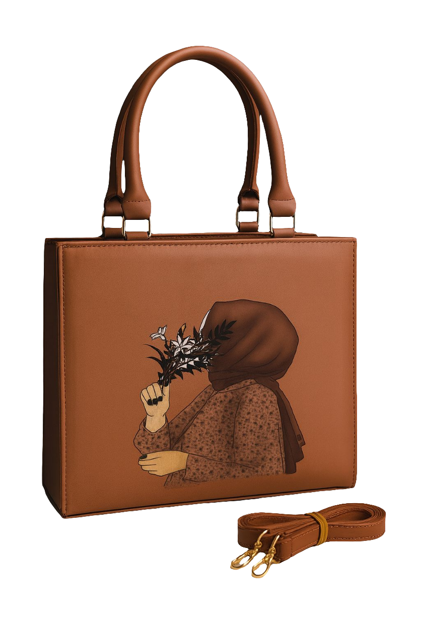 Trending Hijab Girl Tote Bag – With Long Belt