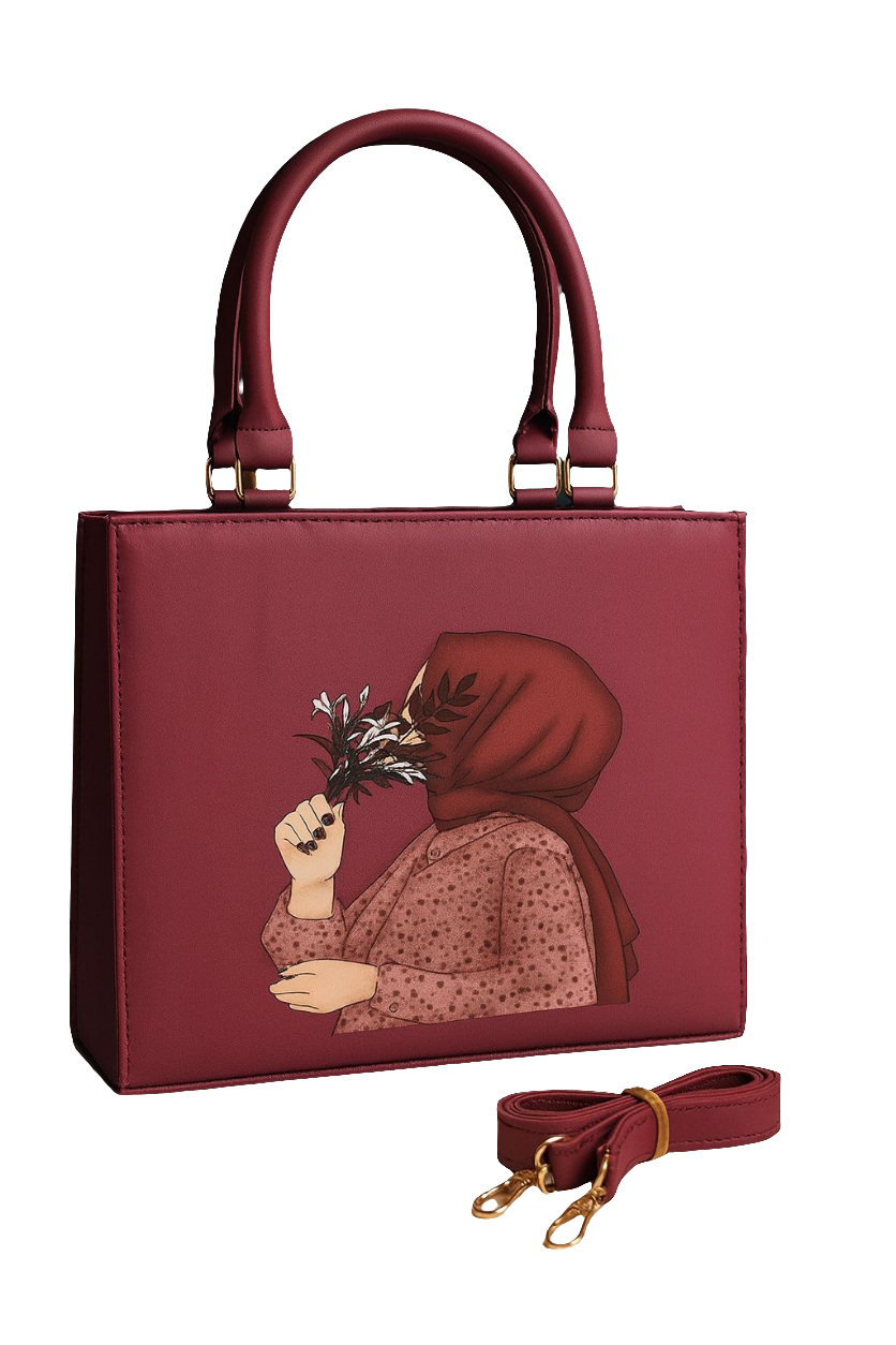 Trending Hijab Girl Tote Bag – With Long Belt