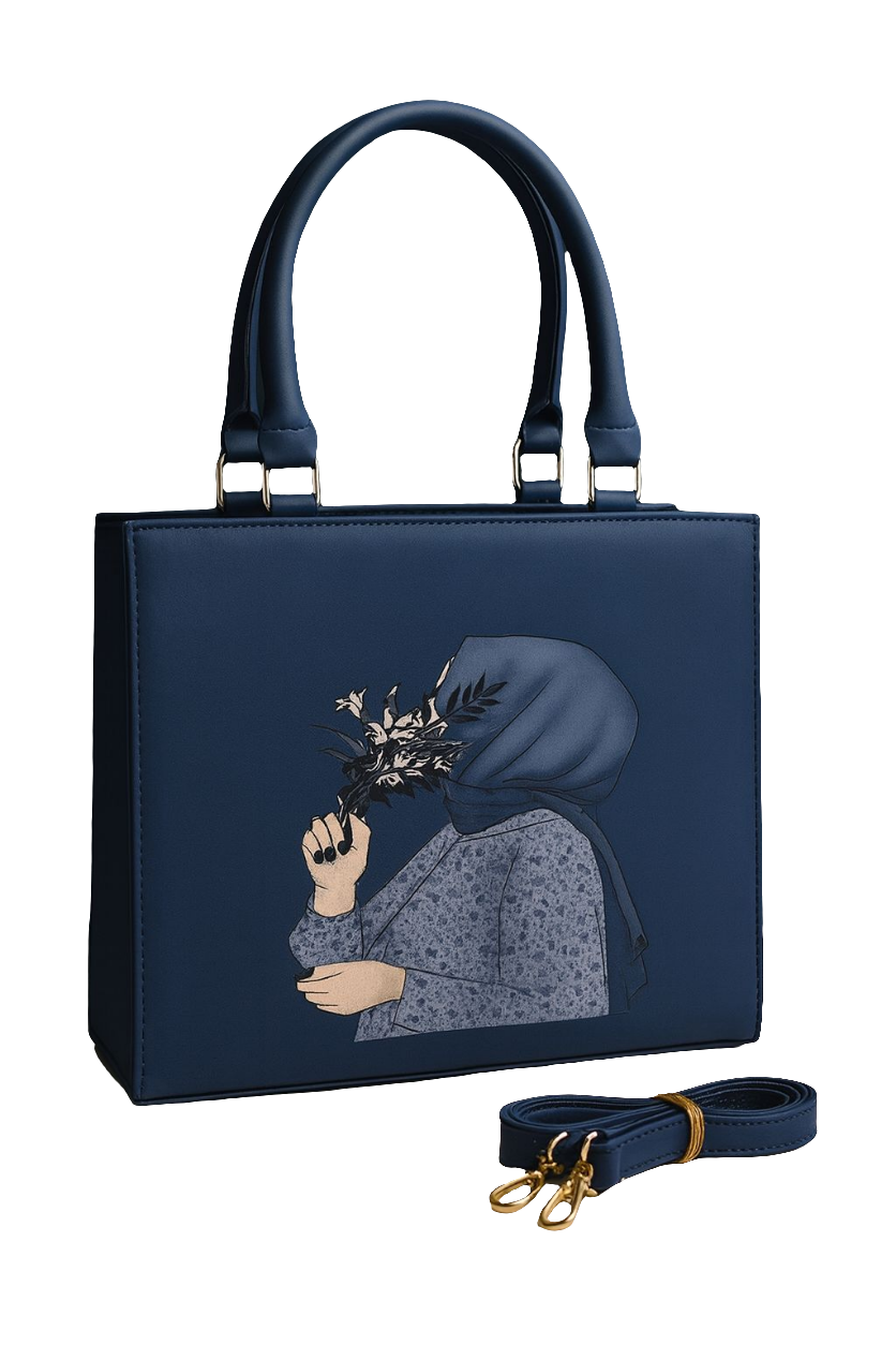 Trending Hijab Girl Tote Bag – With Long Belt