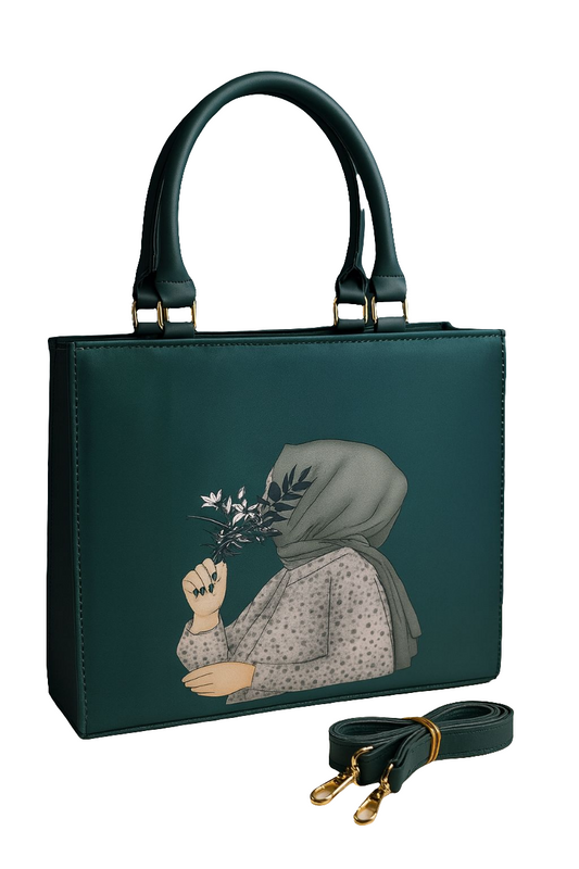 Trending Hijab Girl Tote Bag – With Long Belt