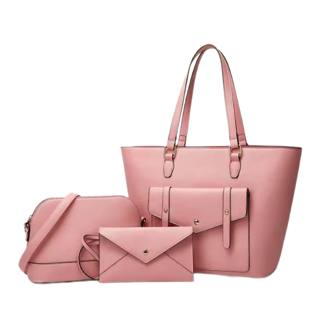 Elegant 3-in-1 Blush  Women's Handbag Set