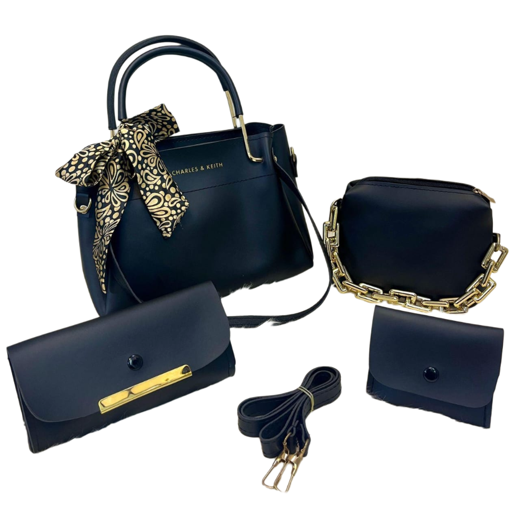 Elegant 5-in-1 Lady Handbag Set - Wine Red by Charles & Keith
