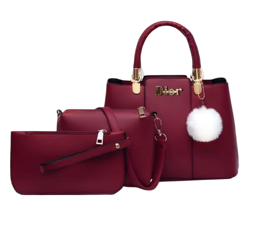 Elegant 3-in-1 Dior-Inspired Handbag Set – Timeless Taupe