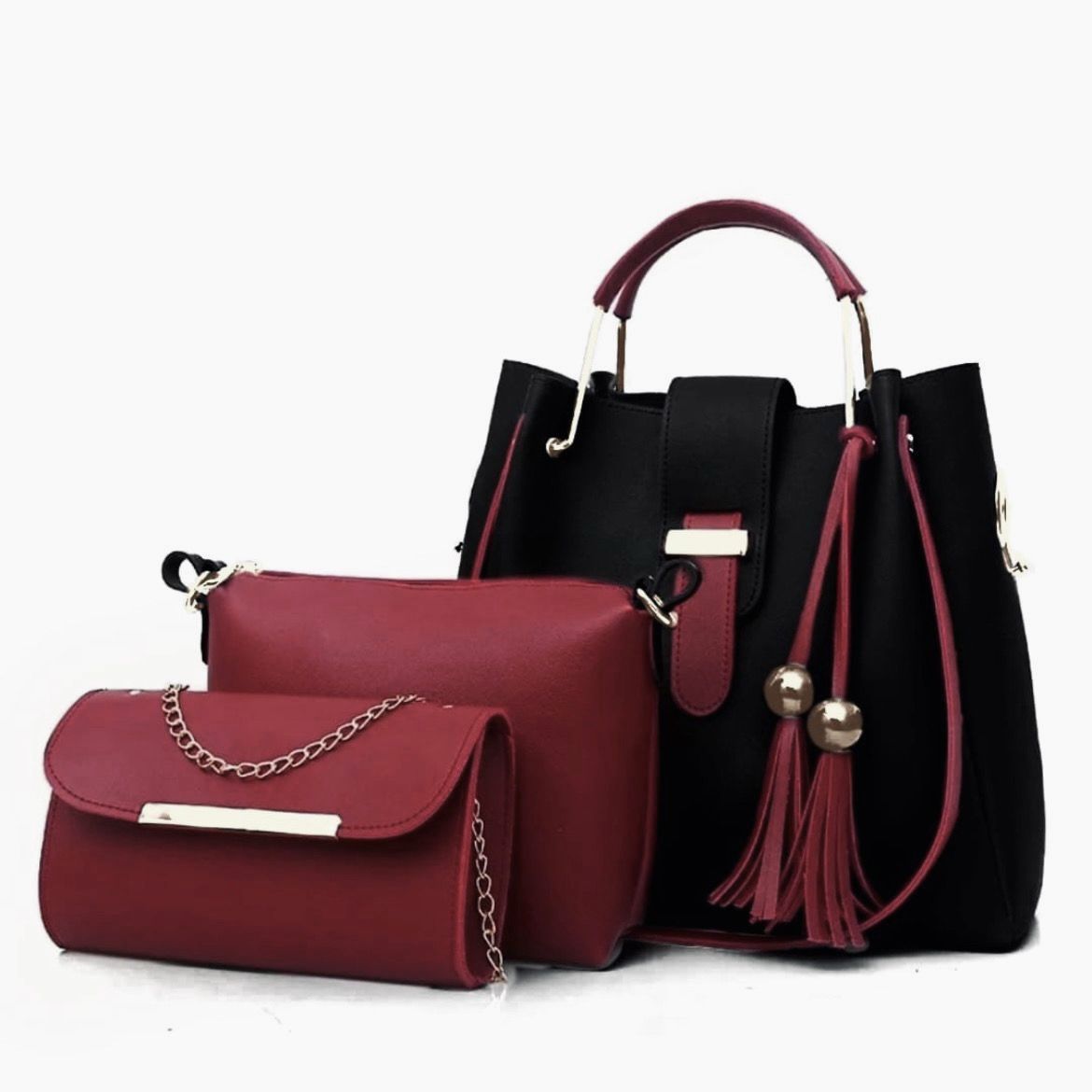 Elegant 3-in-1  Bag Se Style meets sophistication – a must-have combo for every classy girl!