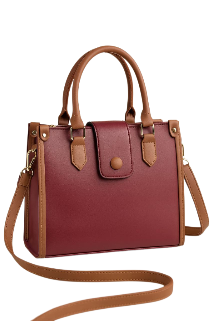 Classic Contrast Tote Handbag – Elegance with Every Step