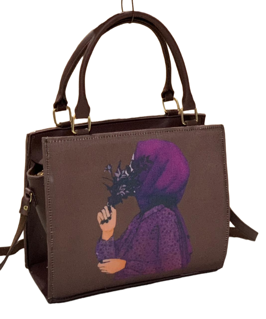 Elegant Printed Art Tote – Modern Modesty in Style