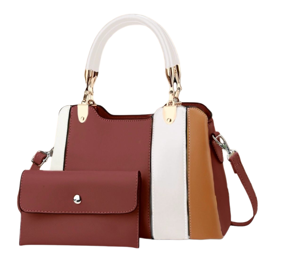 Elegant Tricolor Handbag Set – Classy, Spacious & Stylish for Everyday Glam