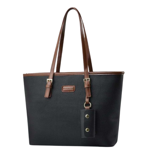 Elegant Plain Rexine Shoulder Tote – Stylish Women’s Handbag