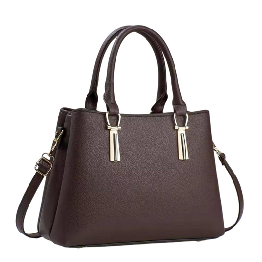 Blush  Elegant Ladies Handbag with Gold Accents – Chic & Versatile