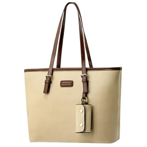 Elegant Plain Rexine Shoulder Tote – Stylish Women’s Handbag