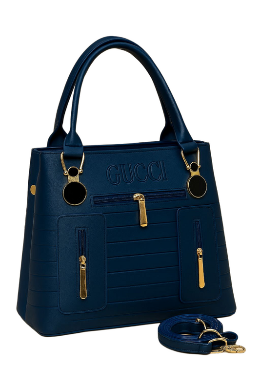 Elegant Navy Blue GUCCI-Inspired Handbag – Luxe Design for Every Occasion