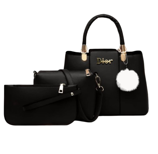 Elegant 3-in-1 Dior-Inspired Handbag Set – Timeless Taupe
