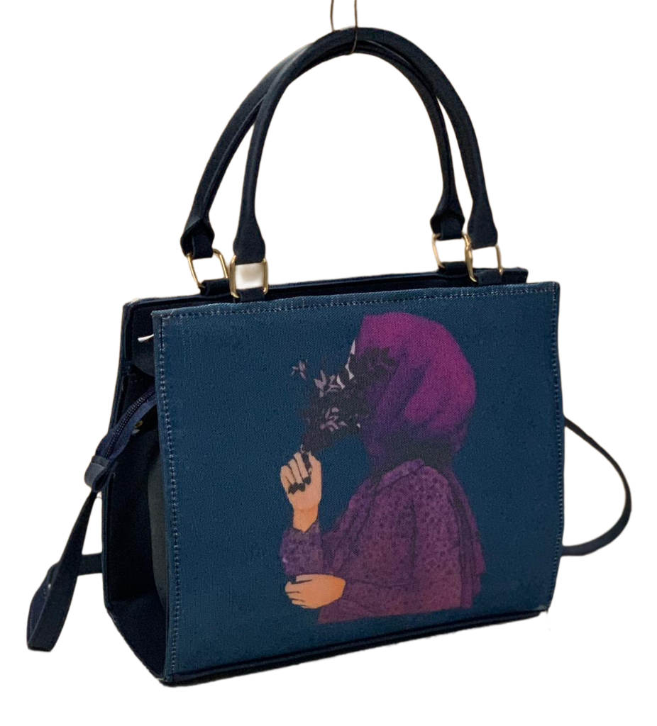 Elegant Printed Art Tote – Modern Modesty in Style