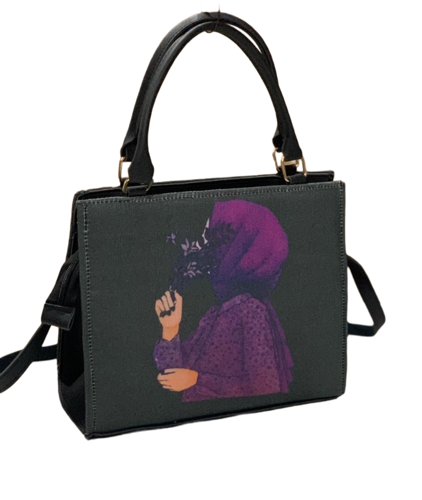 Elegant Printed Art Tote – Modern Modesty in Style