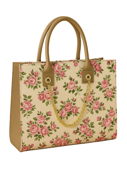 Floral Elegance Tote – By The Bag Master