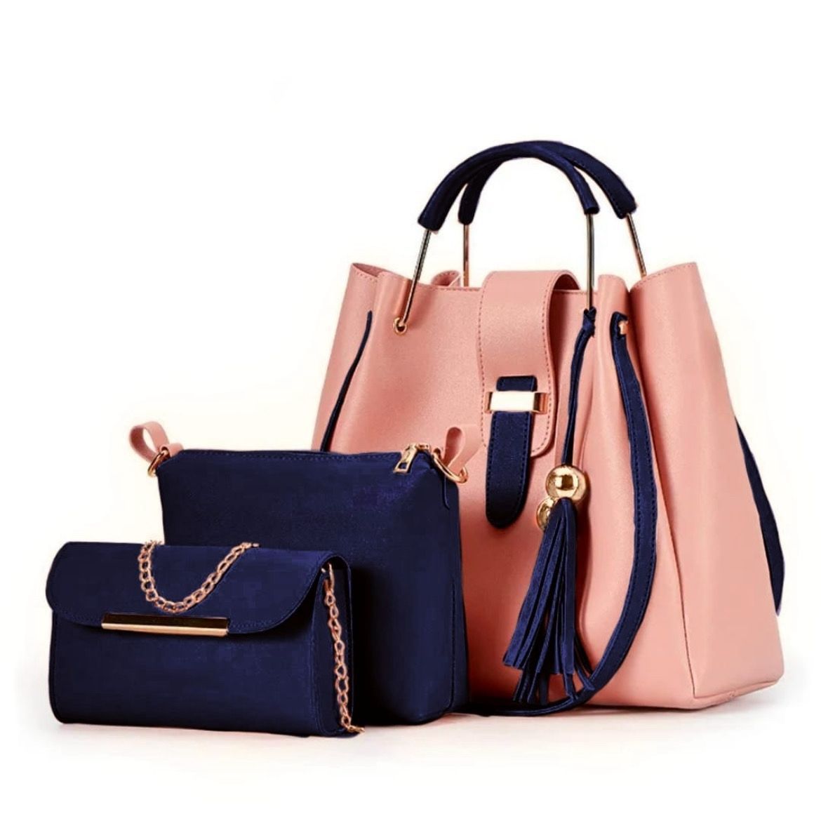 Elegant 3-in-1  Bag Se Style meets sophistication – a must-have combo for every classy girl!