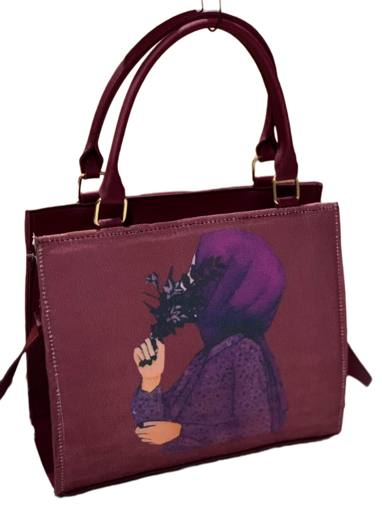 Elegant Printed Art Tote – Modern Modesty in Style