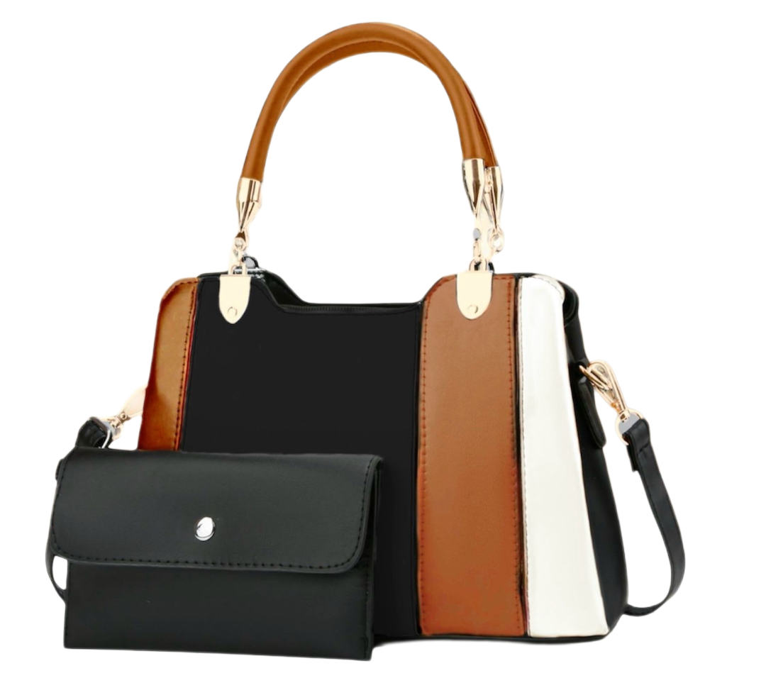 Elegant Tricolor Handbag Set – Classy, Spacious & Stylish for Everyday Glam