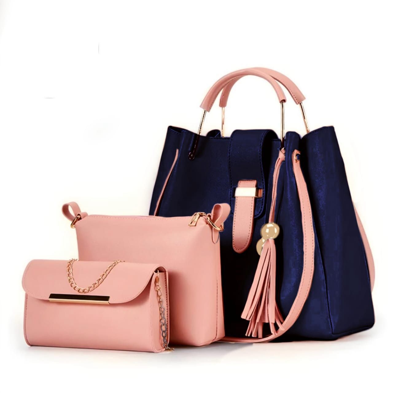 Elegant 3-in-1  Bag Se Style meets sophistication – a must-have combo for every classy girl!