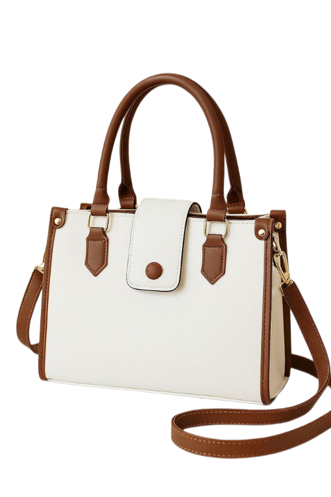 Classic Contrast Tote Handbag – Elegance with Every Step