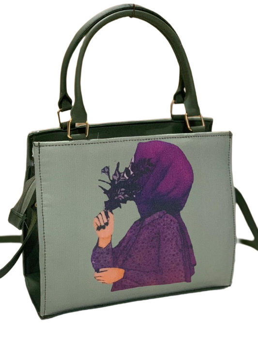 Elegant Printed Art Tote – Modern Modesty in Style