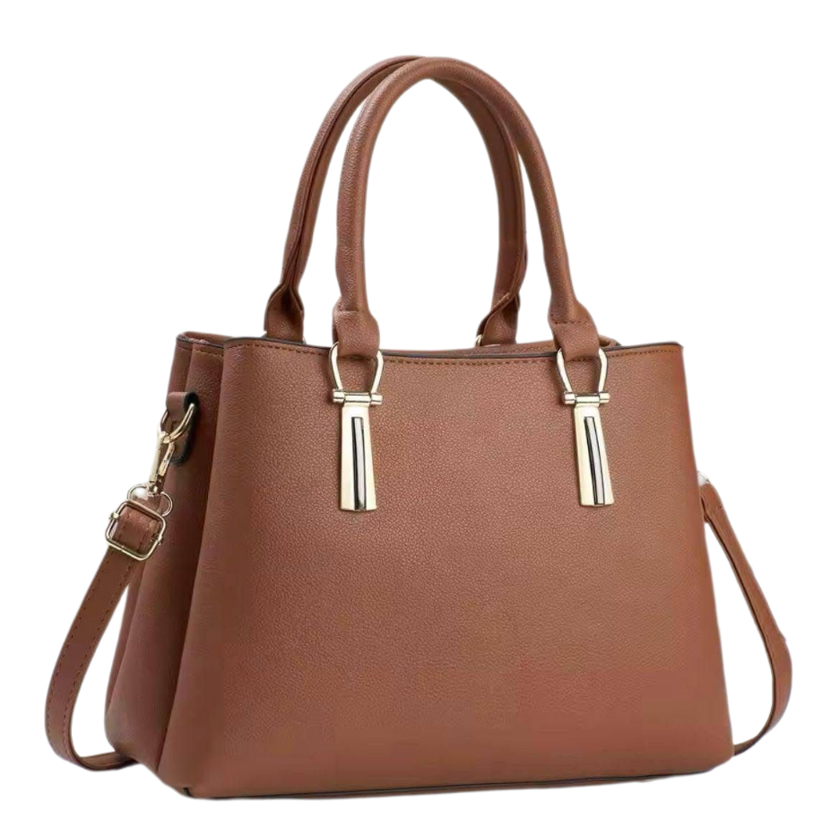 Blush  Elegant Ladies Handbag with Gold Accents – Chic & Versatile