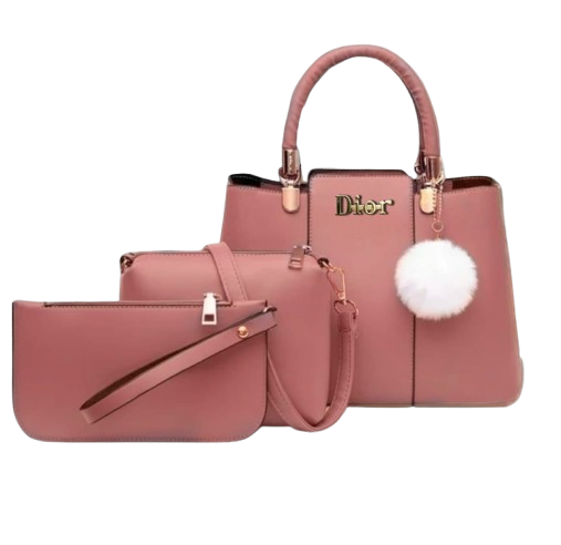 Elegant 3-in-1 Dior-Inspired Handbag Set – Timeless Taupe
