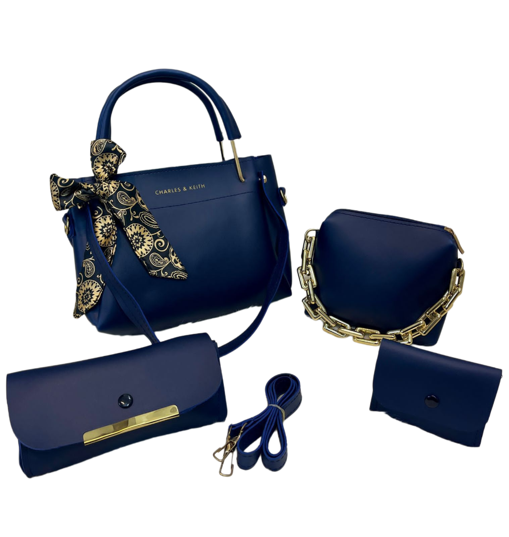 Elegant 5-in-1 Lady Handbag Set - Wine Red by Charles & Keith