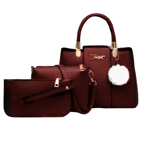 Elegant 3-in-1 Dior-Inspired Handbag Set – Timeless Taupe
